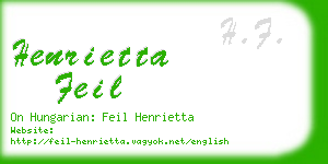 henrietta feil business card